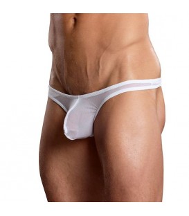 MALE POWER TANGA SEMITRASPARENTE BLANCO