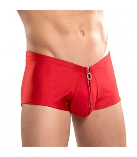 MALE POWER BOXER CON CREMALLERA ROJO