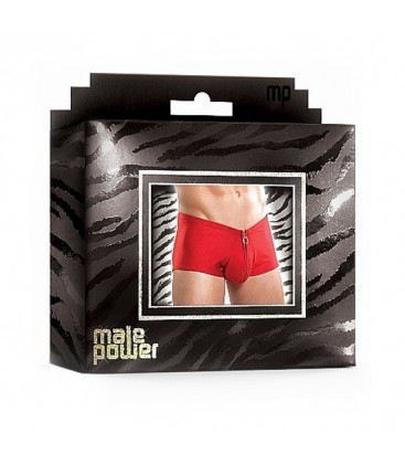 MALE POWER BOXER CON CREMALLERA ROJO