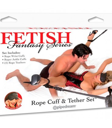 FETISH FANTASY SET DE ESPOSAS Y ATADURAS DE CUERDA