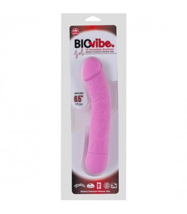 BIO VIBE PENE VIBRADOR DE 10 VELOCIDADES 17 CM ROSA