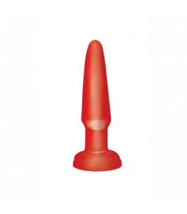 BASIX MINI PLUG ANAL DE GELATINA 9 CM ROJO