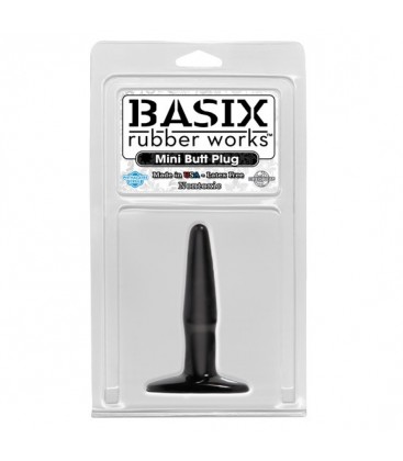 BASIX MINI PLUG ANAL DE GELATINA 9 CM NEGRO