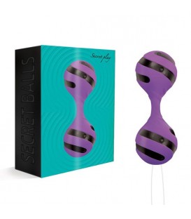 SECRET BALLS BOLAS CHINAS ESPIRAL MORADO-NEGRO