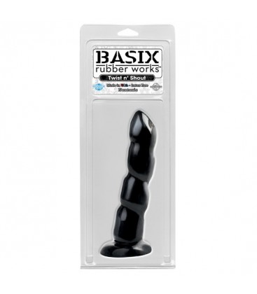 BASIX PENE DE GELATINA TWIST N SHOUT 17 CM NEGRO