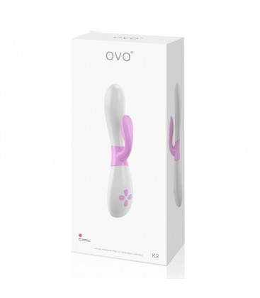 OVO K2 VIBRADOR CONEJITO BLANCO ROSA