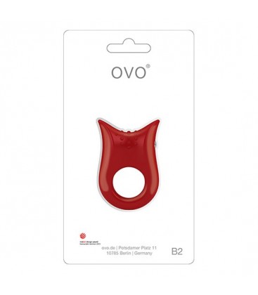 OVO B2 ANILLO VIBRADOR ROJA