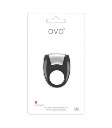 OVO B8 ANILLO VIBRADOR NEGRO