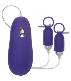 PINZAS PARA PEZONES CON VIBRADOR MORADO