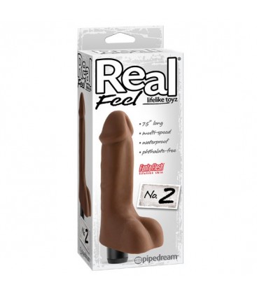 real feel lifelike toyz vibrador num 2 marron