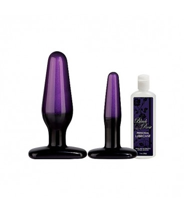 PACK ENTRENADOR ANAL MORADO NEGRO Y MORADO