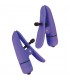 PINZAS PARA PEZONES CON VIBRADOR MORADO