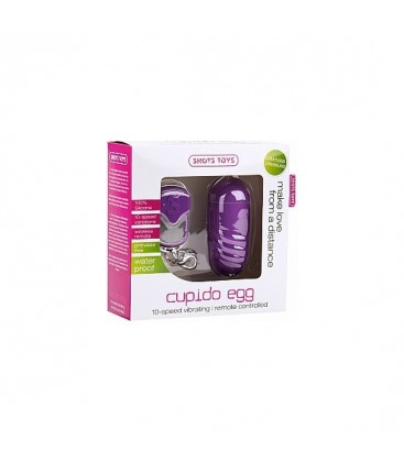 HUEVO VIBRADOR CUPIDO 10 VELOCIDADES CONTROL REMOTO MORADO