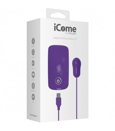 ICOME ENERGY PACK BALA VIBRADORA USB MORADO