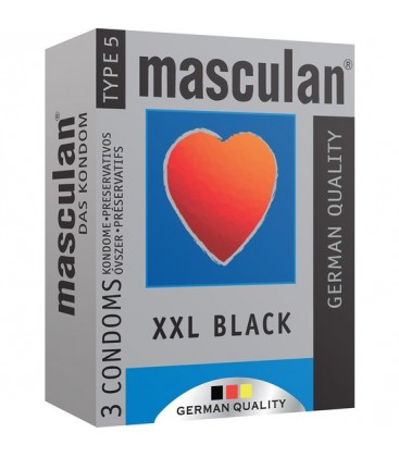 MASCULAN PRESERVATIVOS XXL NEGROS 3 UDS