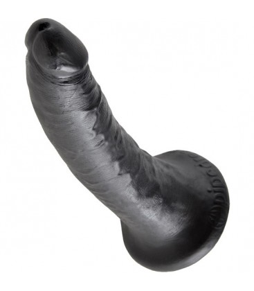 KING COCK PENE REALISTICO 18 CM NEGRO