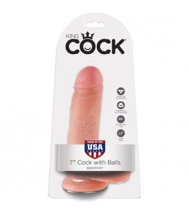 KING COCK PENE REALISTICO CON TESTICULOS 18 CM