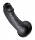 KING COCK PENE REALISTICO 15 CM NEGRO