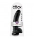 KING COCK PENE REALISTICO CON TESTICULOS 23 CM NEGRO