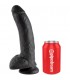 KING COCK PENE REALISTICO CON TESTICULOS 23 CM NEGRO