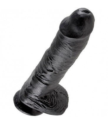 KING COCK PENE REALISTICO CON TESTICULOS 255 CM NEGRO