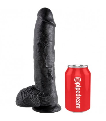 KING COCK PENE REALISTICO CON TESTICULOS 255 CM NEGRO