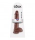 KING COCK PENE REALISTICO CON TESTICULOS 255 CM MARRON