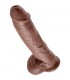 KING COCK PENE REALISTICO CON TESTICULOS 255 CM MARRON