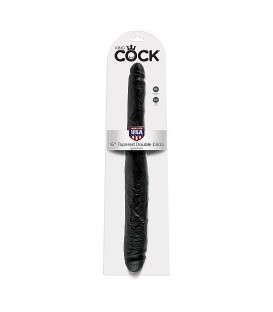 KING COCK DOBLE PENE REALISTICO CONICO NEGRO