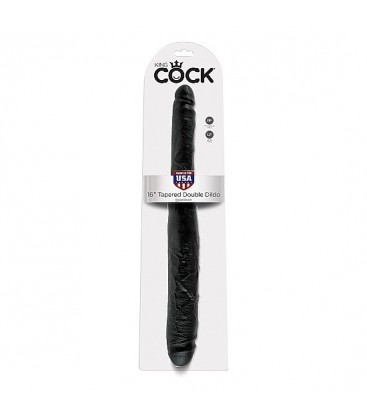KING COCK DOBLE PENE REALISTICO CONICO NEGRO