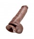 KING COCK PENE REALISTICO CON TESTICULOS 28 CM MARRON