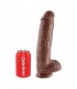 KING COCK PENE REALISTICO CON TESTICULOS 28 CM MARRON