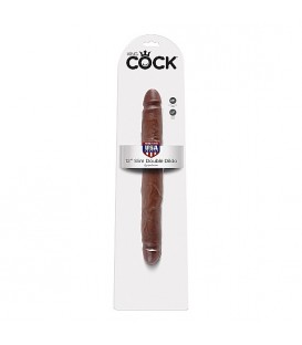 KING COCK DOBLE PENE REALISTICO DELGADO MARRON