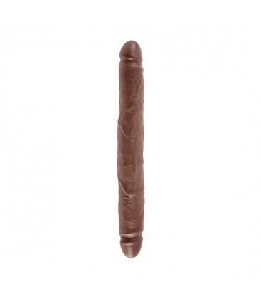 KING COCK DOBLE PENE REALISTICO DELGADO MARRON