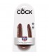 KING COCK PENE REALISTICO DOBLE PEQUENO MARRON