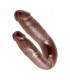 KING COCK PENE REALISTICO DOBLE PEQUENO MARRON