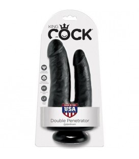 KING COCK CONSOLADOR REALISTICO DOBLE NEGRO