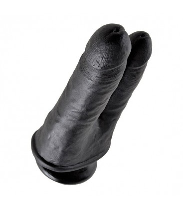 KING COCK PENE REALISTICO DOBLE NEGRO