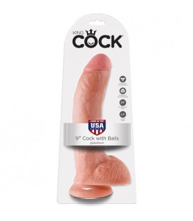 KING COCK CONSOLADOR REALISTICO CON TESTICULOS 23 CM