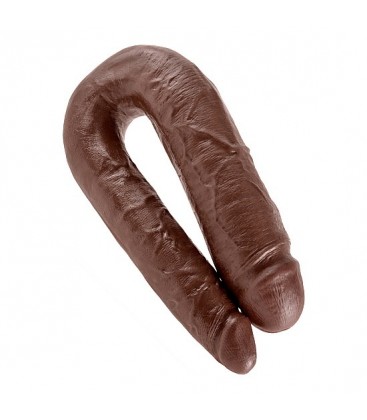 KING COCK PENE REALISTICO DOBLE GRANDE NEGRO