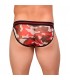 MALE POWER SLIP ESTAMPADO CAMUFLAJE TRANSPARENCIA ROJO