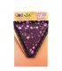 TANGA CHICA RASO LUNARES FUSCIA