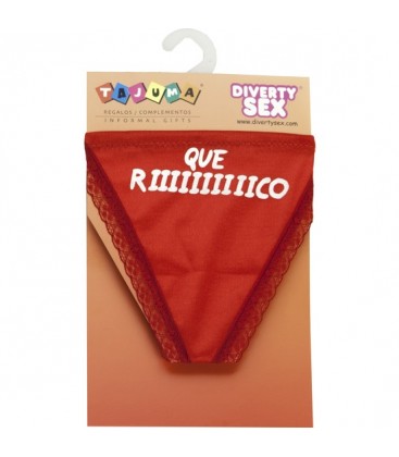 TANGA ROJO CHICA QUE RIIIIIICO