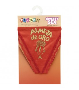 TANGA ROJO CHICA ALMEJA DE ORO