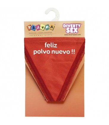 TANGA ROJO CHICA FELIZ POLVO