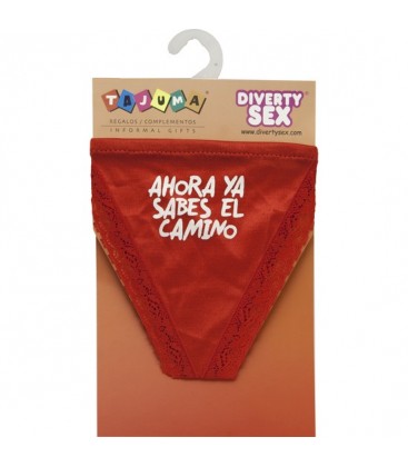 TANGA ROJO CHICA AHORA YA SABES