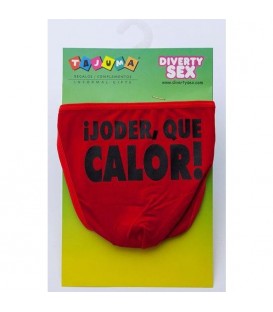 TANGA ROJO CHICO ¡JODER QUE CALOR!