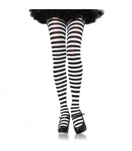 LEG AVENUE PANTYS A RAYAS BLANCO Y NEGRO DIVA