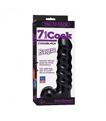 VAC U LOCK PENE REALISTICO 18 CM NEGRO