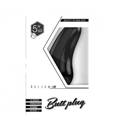 BUTT PLUG TAPoN VIBRADOR MODELO 7 NEGRO